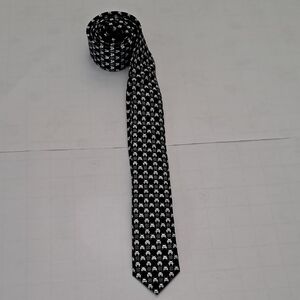 Black Tie Geek Men's Space Invaders Black and White Men's Tie